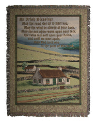 Irish Blessing II  Tapestry Throw