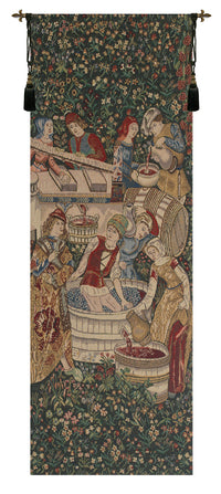 Vendage Portiere, Left Side Small Belgian Tapestry