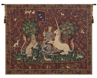 Lady and the Mirror (with Border) Belgian Tapestry