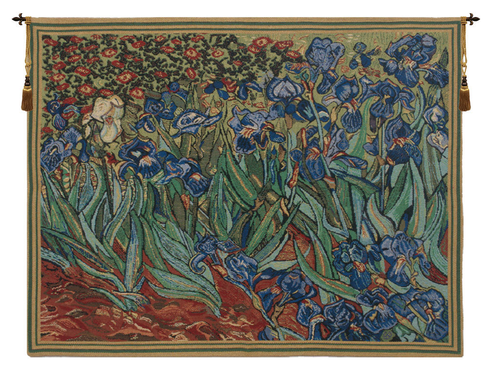 Les Iris Belgian Tapestry by Vincent Van Gogh