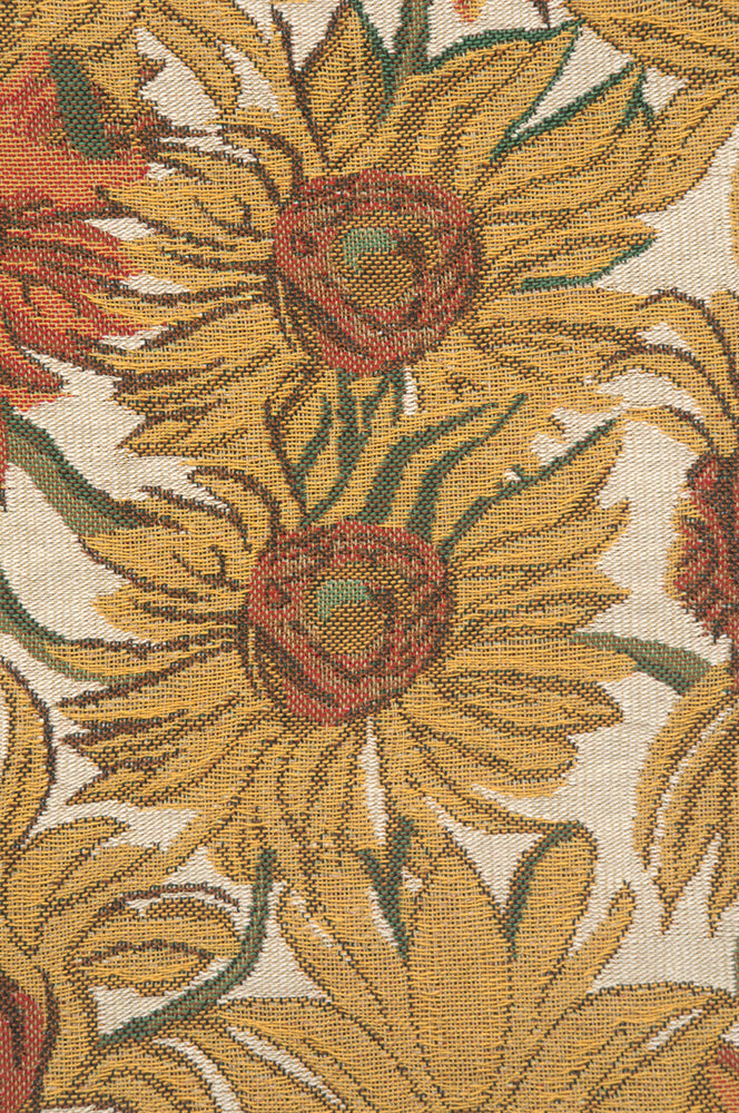 Sunflowers Yellow Belgian Cushion Cover by Vincent Van Gogh