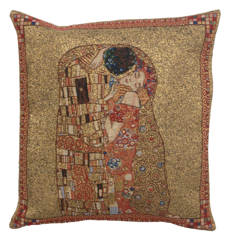 Le Baiser by Klimt Belgian Cushion Cover by Gustav Klimt