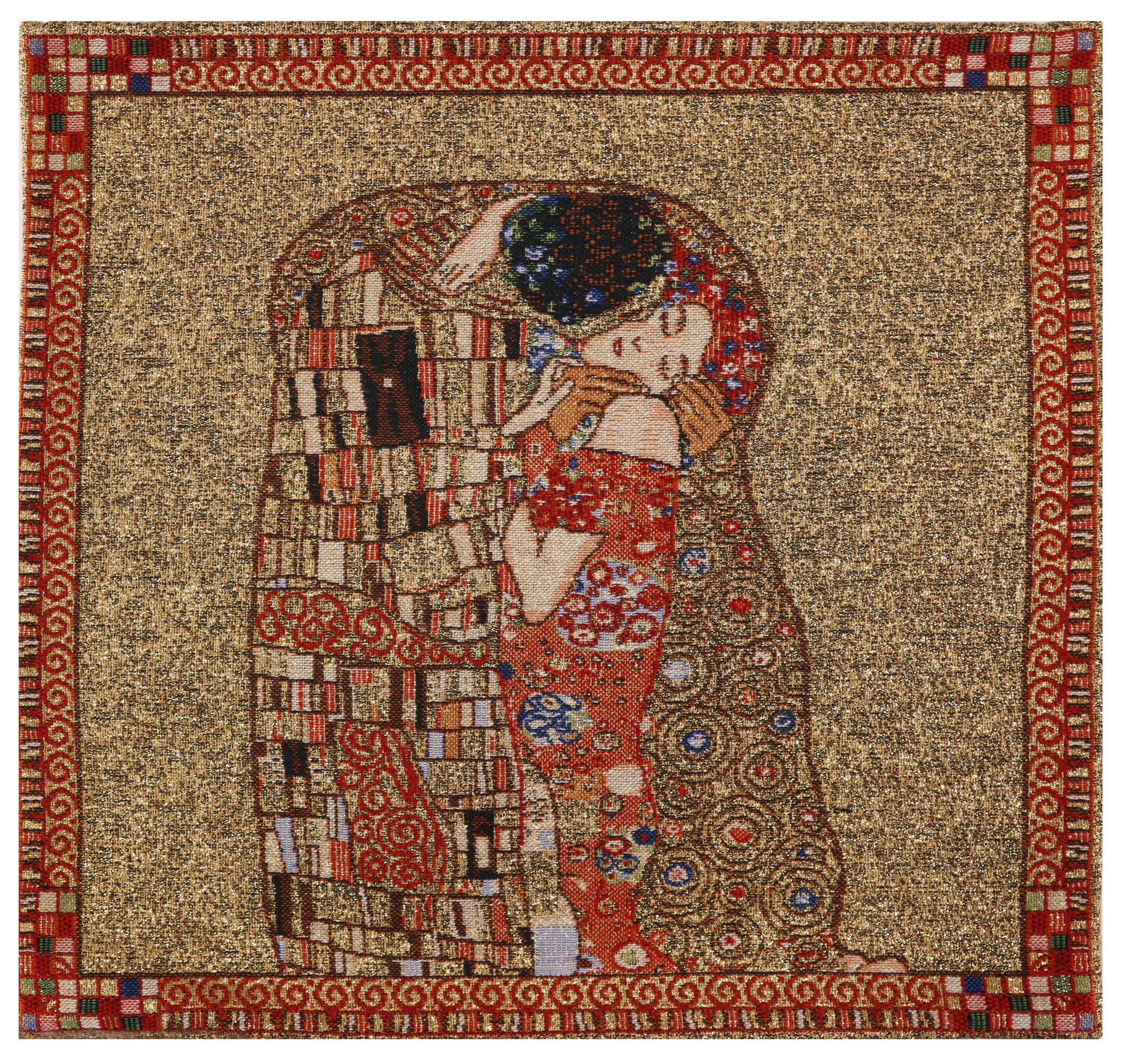 Le Baiser by Klimt Belgian Cushion Cover by Gustav Klimt