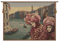 View with Masks Italian Tapestry Wall Hanging by Silva