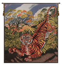 Ligabue Tiger Italian Tapestry Wall Hanging by Antonio Ligabue