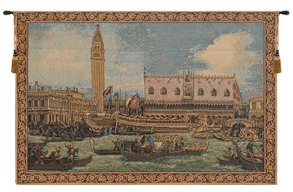 Bucintoro I Small Italian Tapestry Wall Hanging