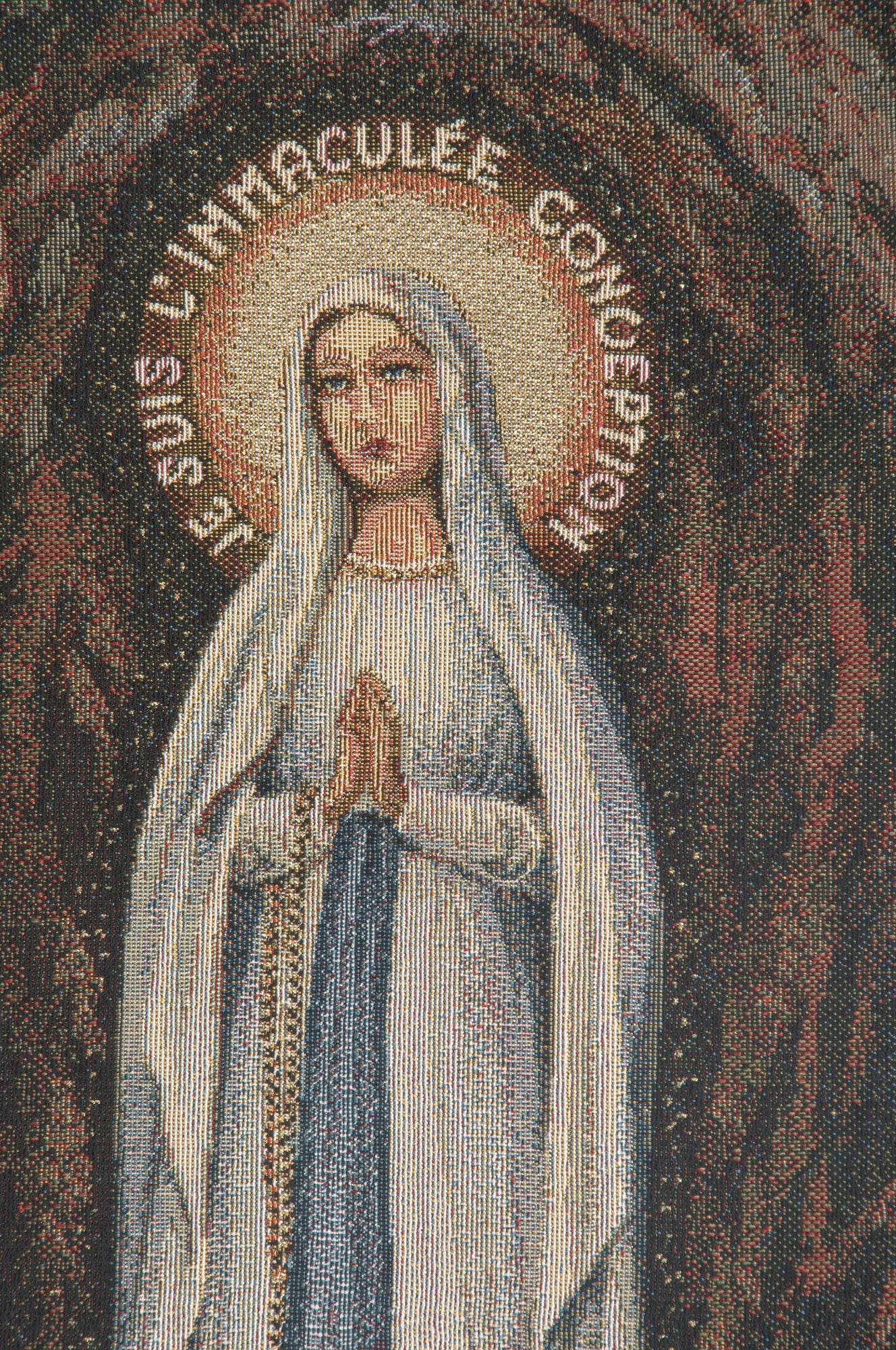 Apparitione Lourdes European Tapestries by Alberto Passini