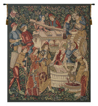 Vendages Left Side Red Belgian Tapestry