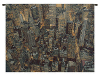 A New York Night Italian Tapestry Wall Hanging by Alberto Passini