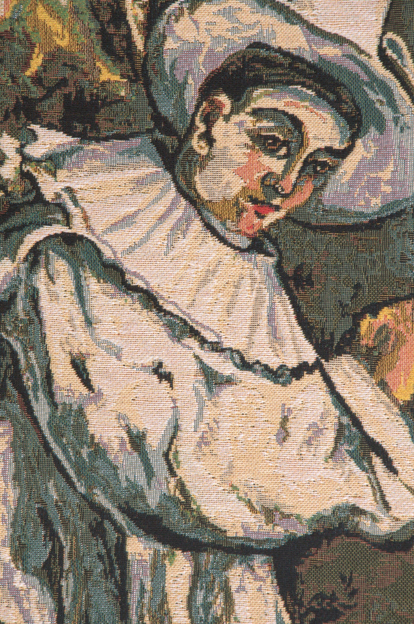 Pierrot and Harlequin European Tapestry by Paul Cezanne