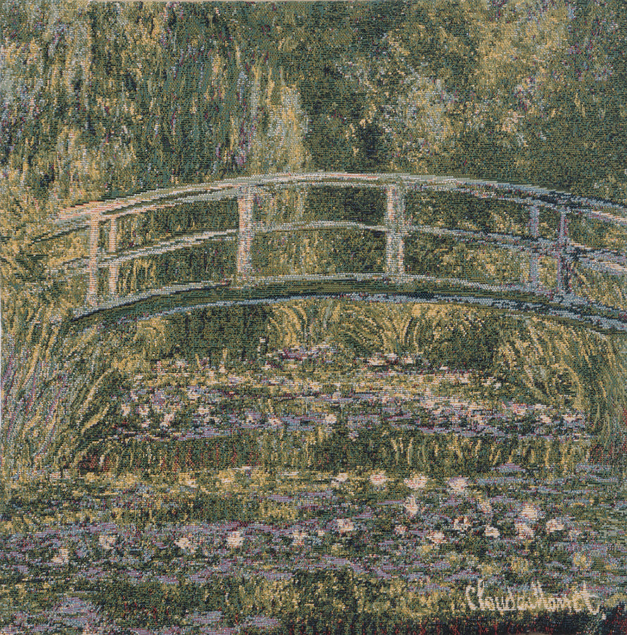 Monet's Bridge at Giverny I European Cushion Cover by Claude Monet