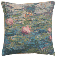 Monet's Water Lilies II European Cushion Cover by Claude Monet