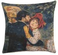 Renoir's Dance in the Country I European Cushion Cover by Pierre- Auguste Renoir