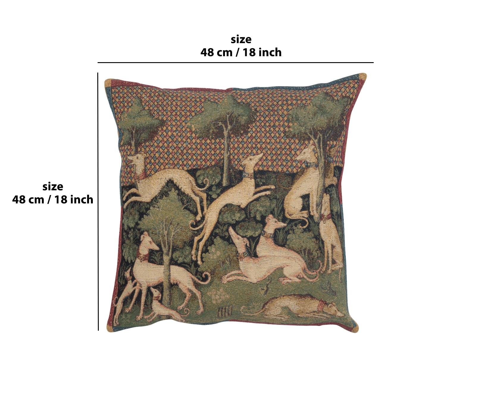 Medieval Dogs European Cushion Cover