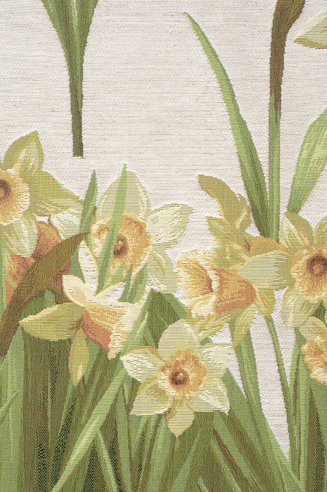 Daffodils White  French Tapestry Table Runner