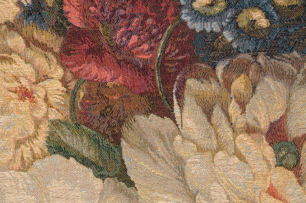 Flowers Dark  French Tapestry Table Runner
