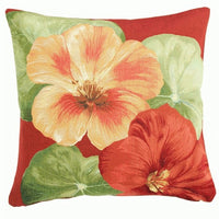 Nasturtium 2 Red  French Tapestry Cushion