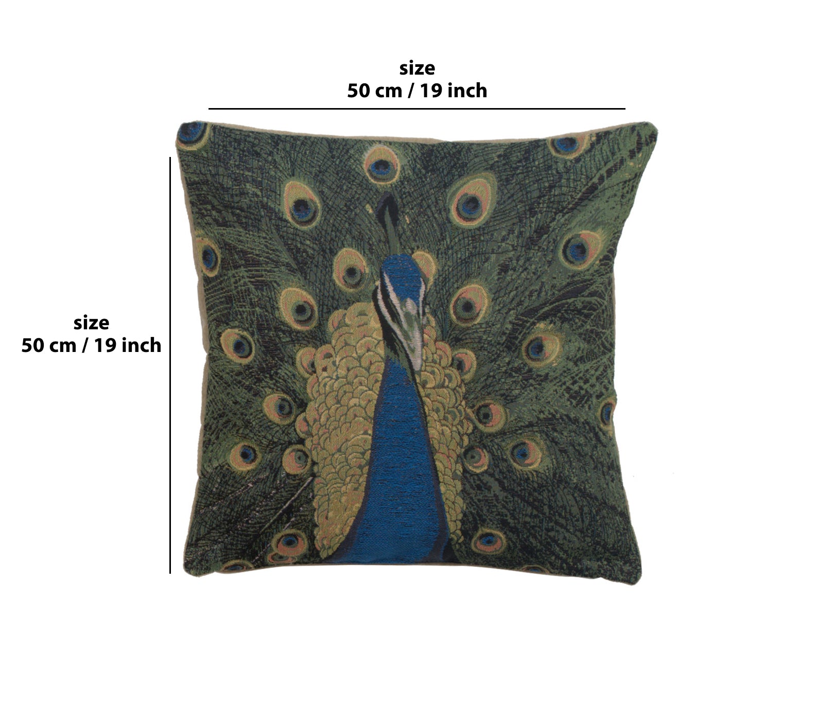 The Peacock French Tapestry Cushion