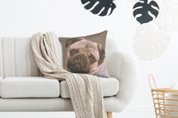 Pugs Face Grey  French Tapestry Cushion