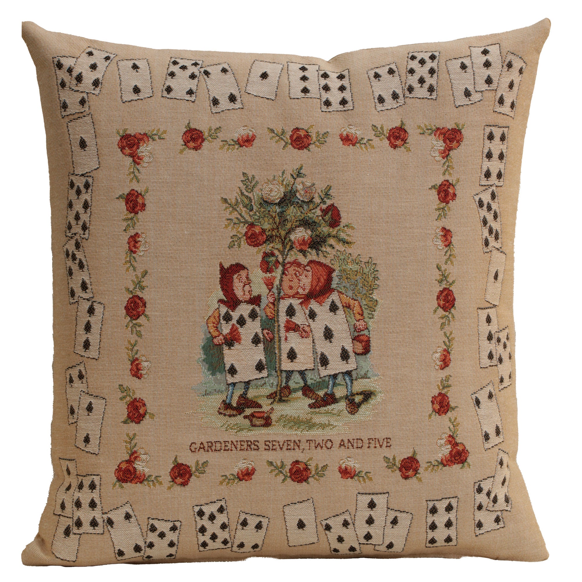 The Gardeners Alice In Wonderland French Tapestry Cushion