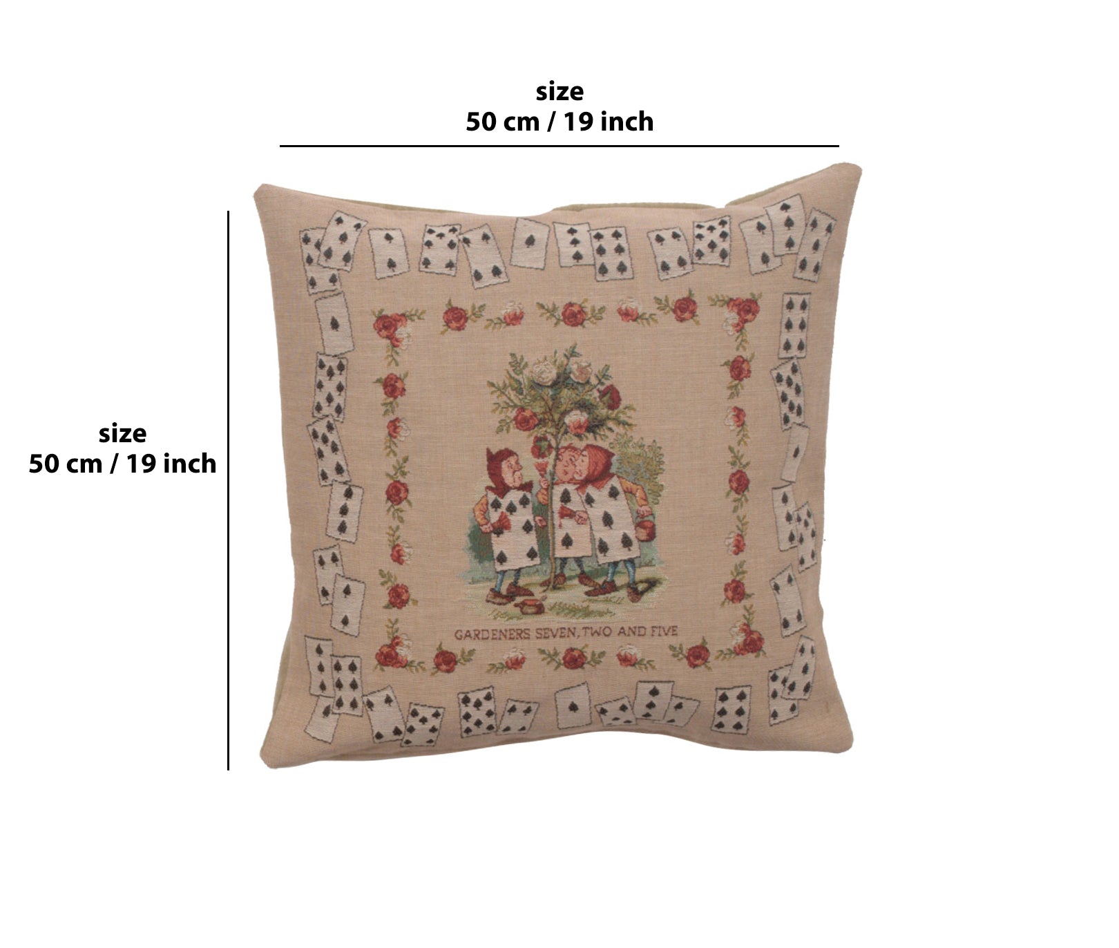 The Gardeners Alice In Wonderland French Tapestry Cushion