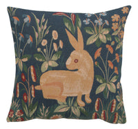 Rabbit in Blue II French Tapestry Cushion