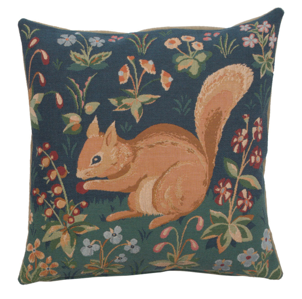 Medieval Squirrel French Tapestry Cushion