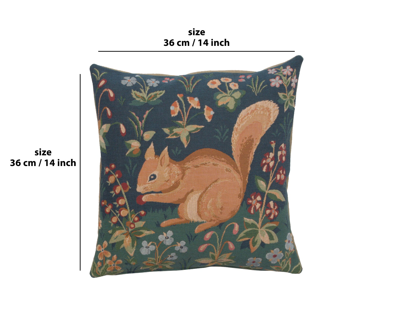 Medieval Squirrel French Tapestry Cushion