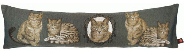 Cats Dark Grey Cushion Bolster