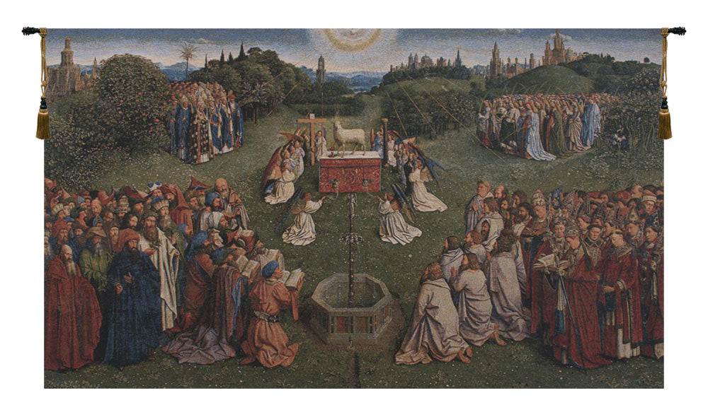 Adoration of the Mystic Lamb European Tapestry by Jan and Hubert van Eyck