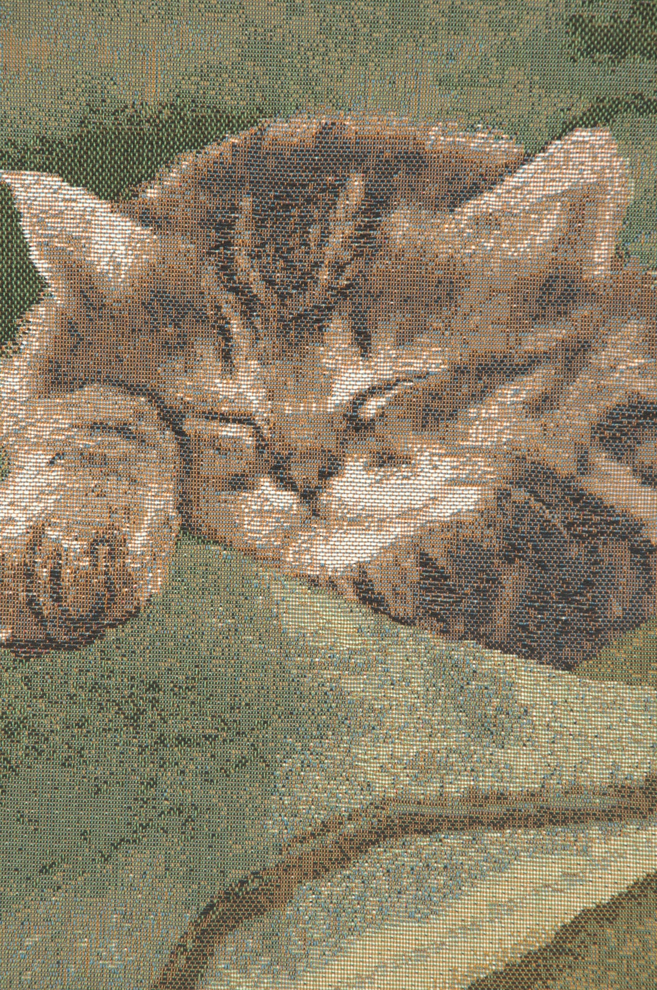 Sleeping Cat Blue French Tapestry Cushion