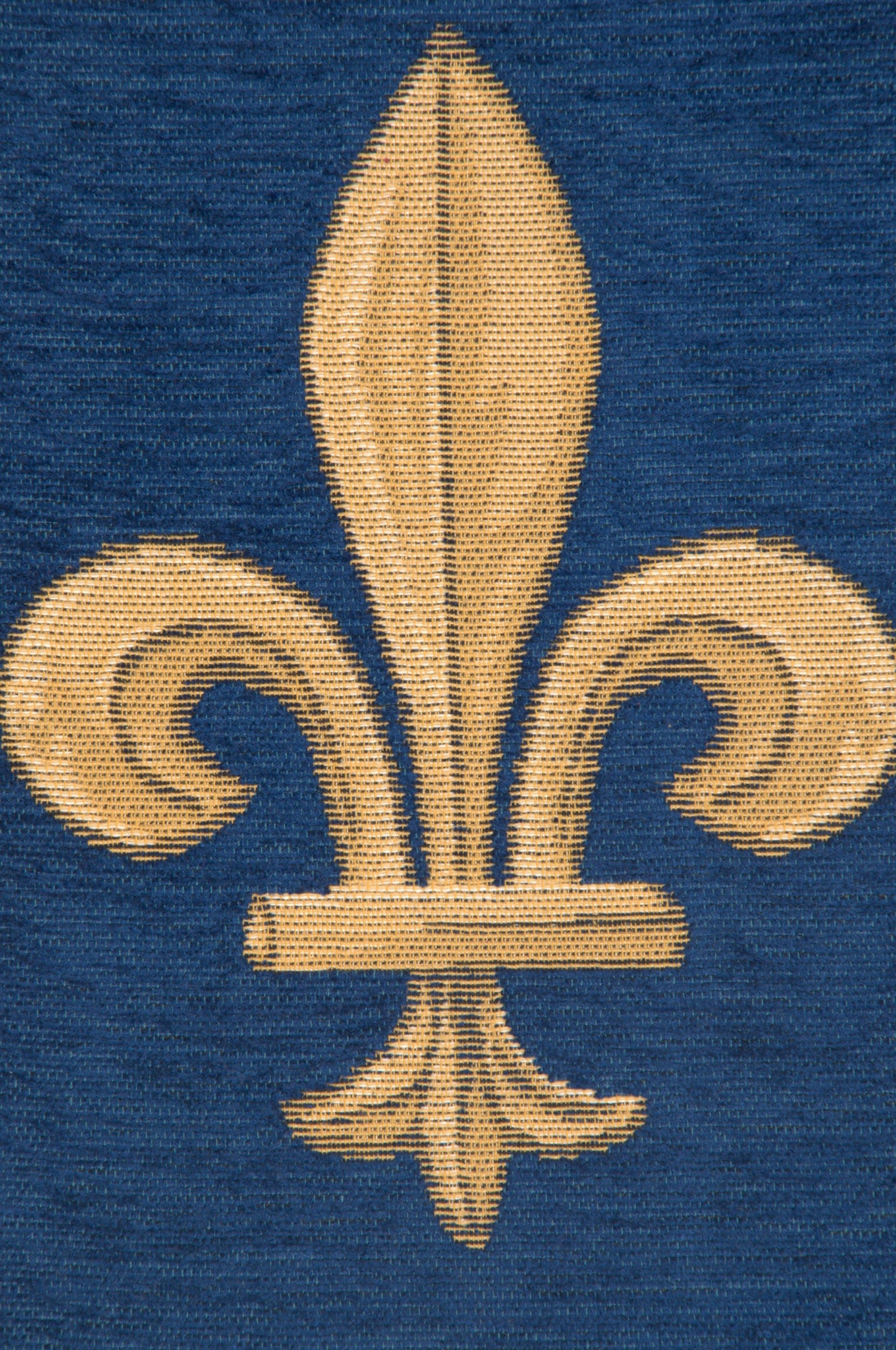 Fleur De Lys Blue TR European Table Runner