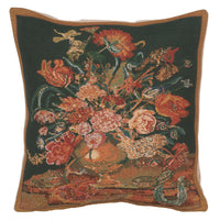 Flora Cotta Black II Belgian Cushion Cover