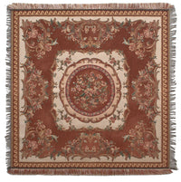 Floral Medallion Rust Throw