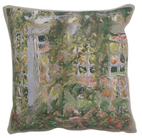 Jardin Red Flowers Belgian Tapestry Cushion