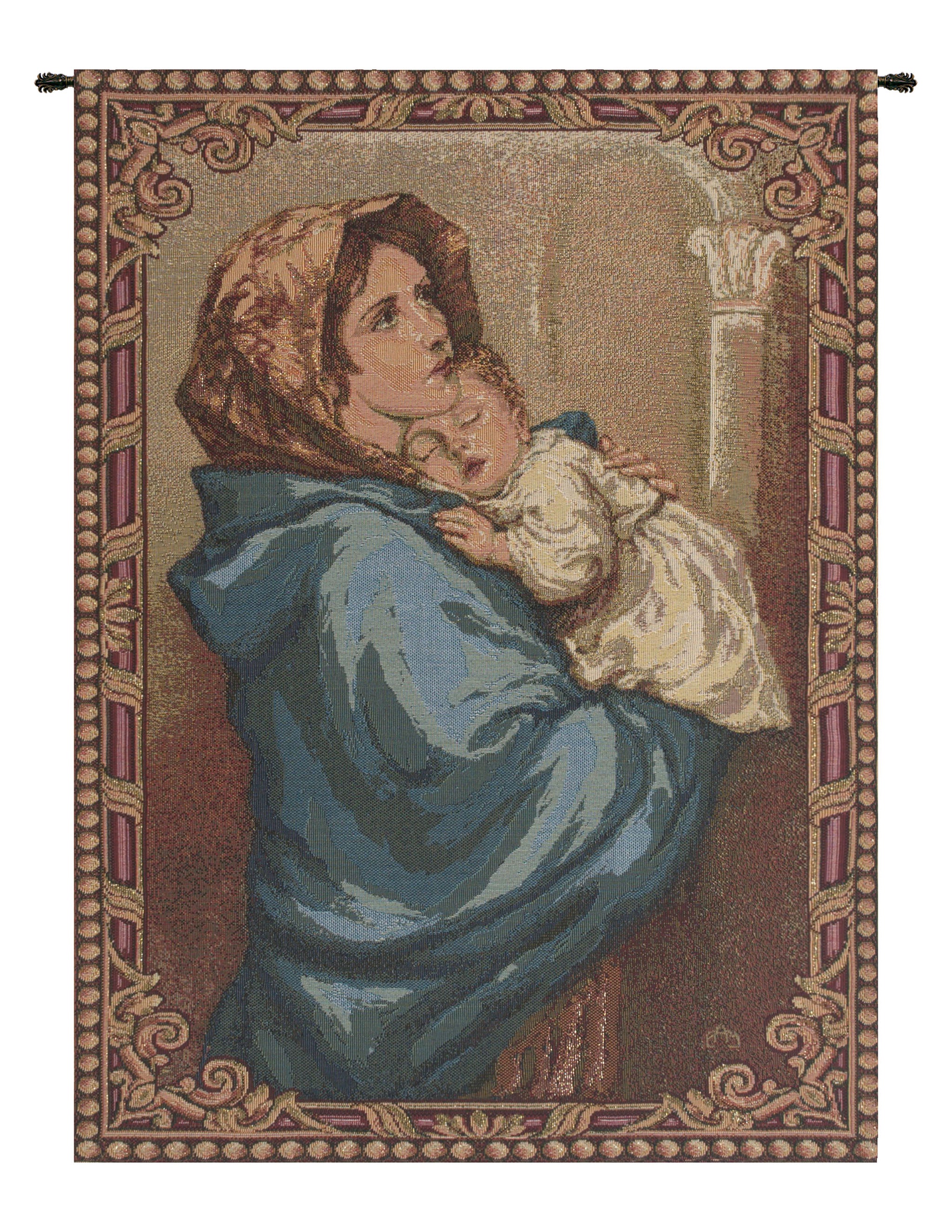 Madonna Ferruzzi II European Tapestries by Roberto Ferruzzi