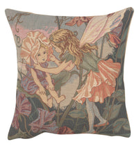 Sweet Pea Fairy Cicely Mary Barker  European Cushion Cover by Cicely Mary Barker