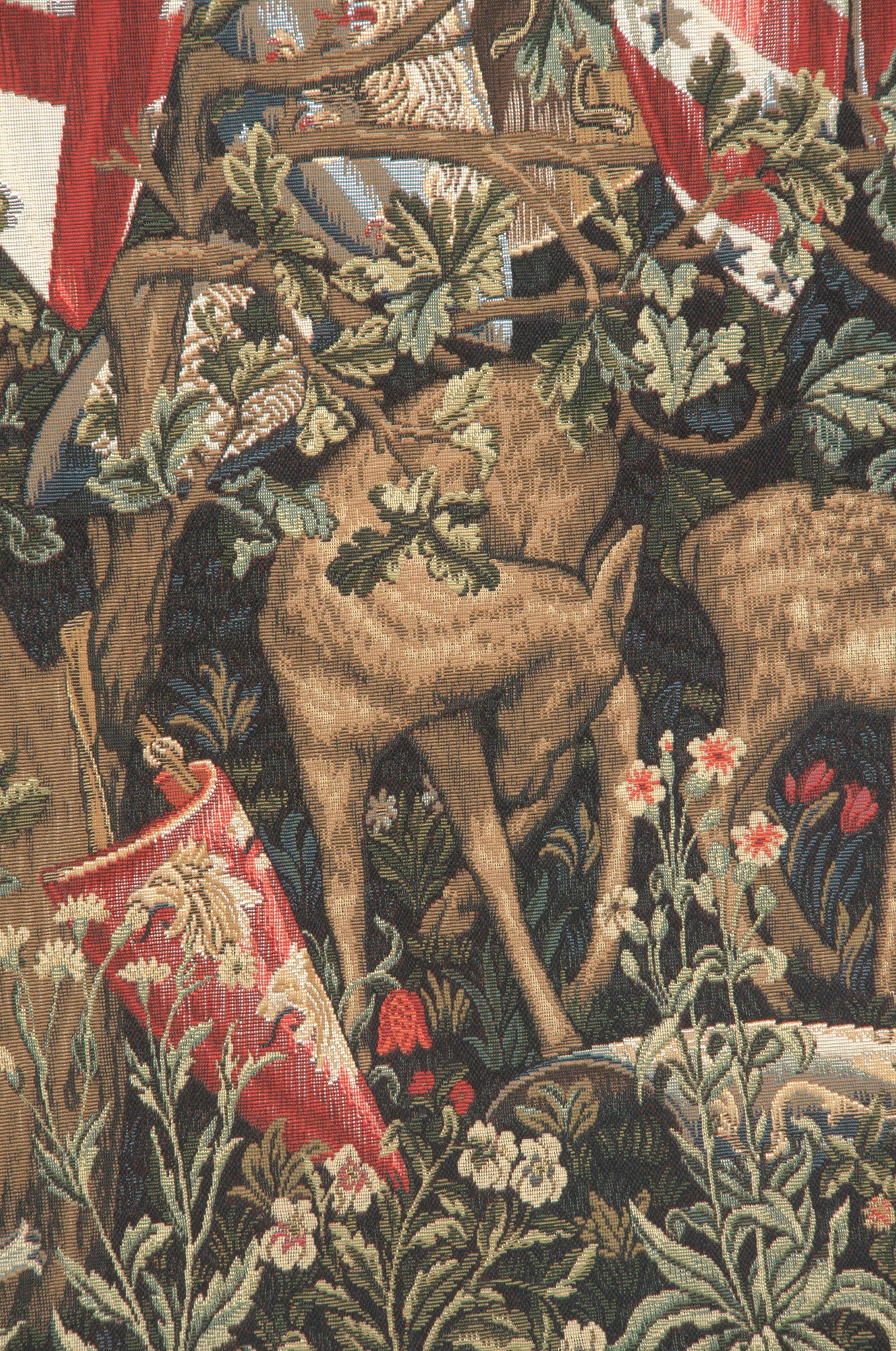 Verdure With Reindeer I European Tapestry
