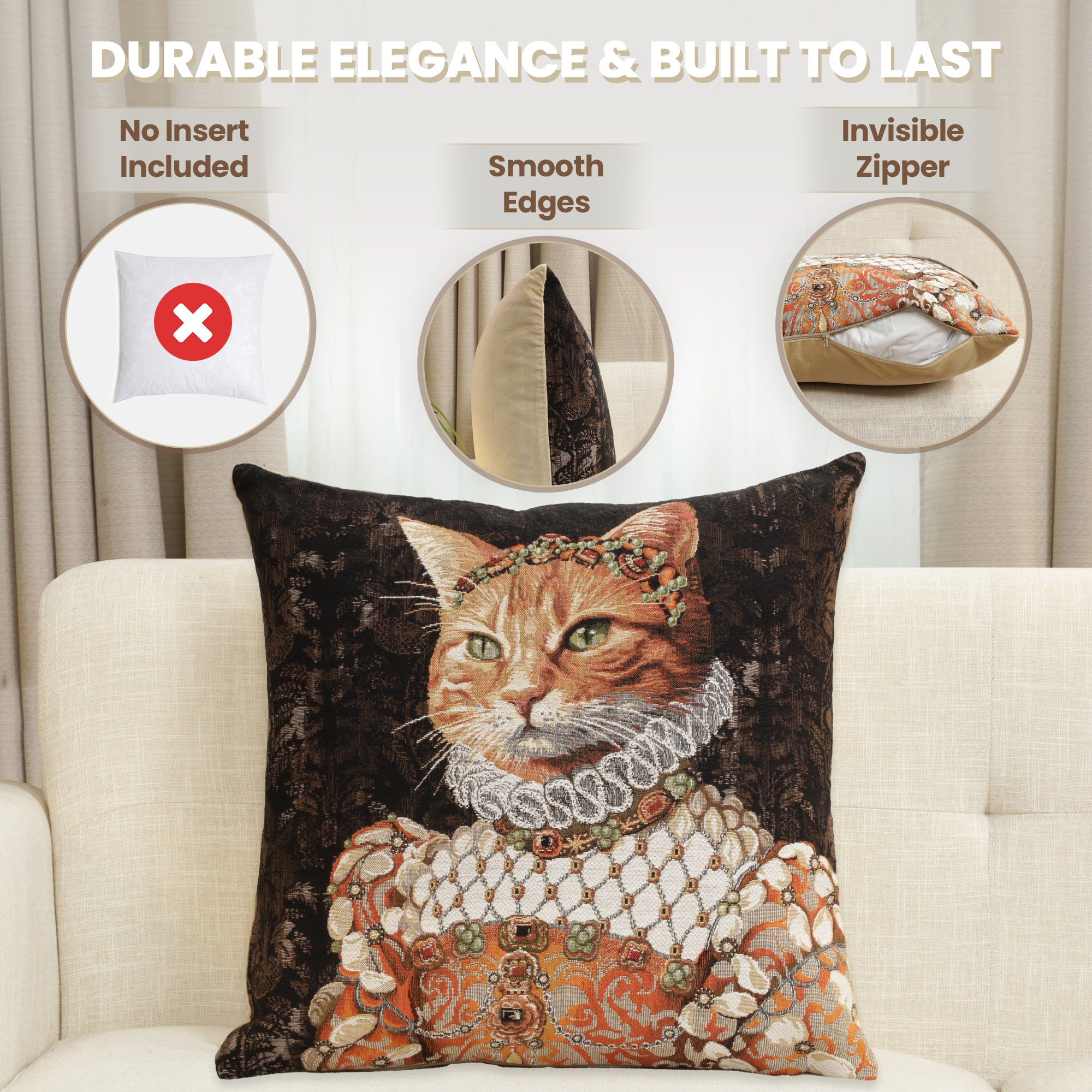 Ginger Cat Sisi European Cushion Cover